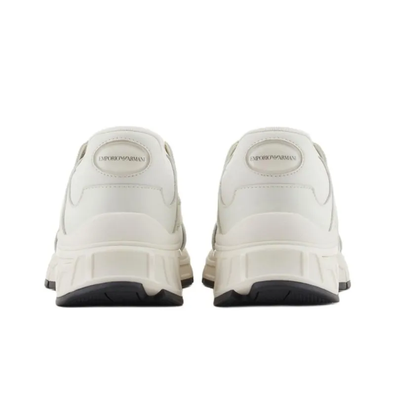 EMPORIO ARMANI Low Top Chunky Sneakers Men's White-4