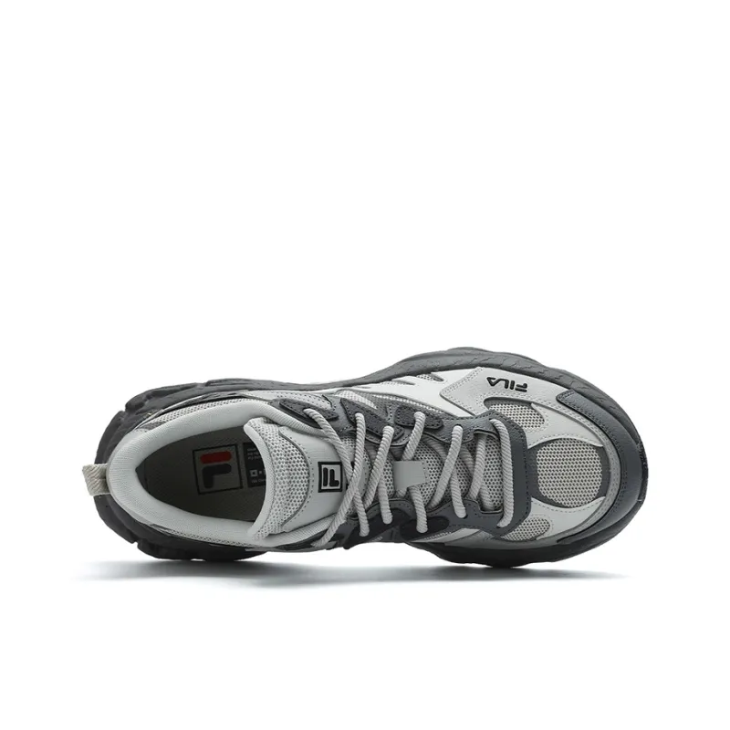 FILA Fern Anti Slip Wear Resistant Low Top Casual Shoes Men's Feather Gray/White Jade Gray-1