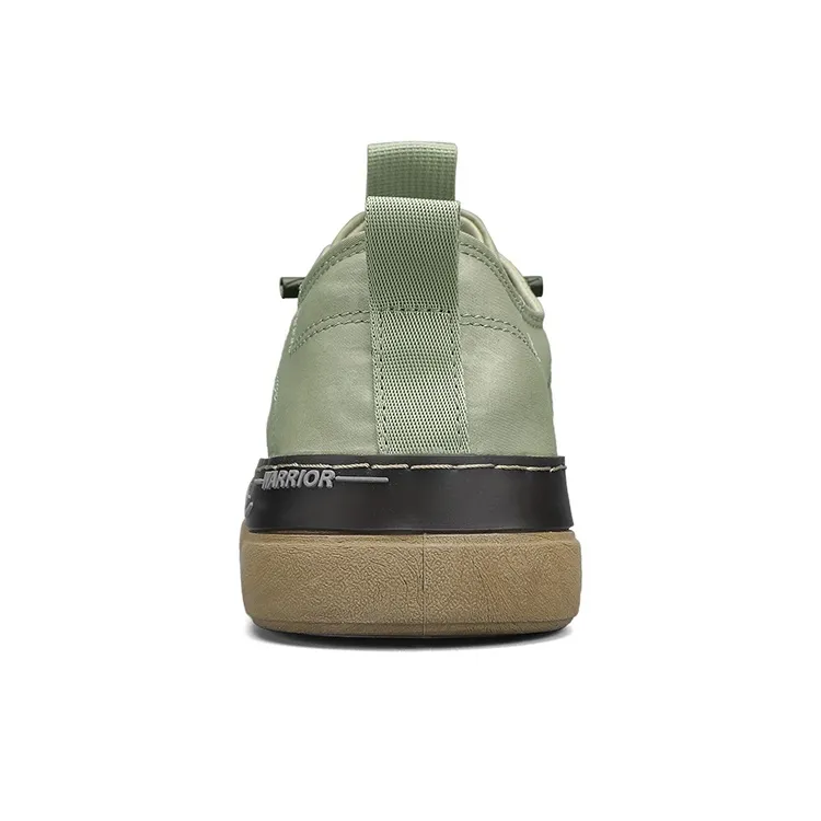 Warrior Slip on Shoes Abrasion Resistant Lightweight Slip Resistant Low Top Skateboard Shoes Men's Green-4