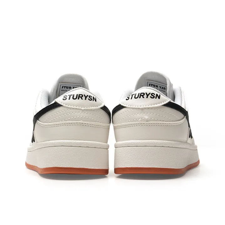 STUR YSN Wear resistant And Lightweight Low Top Skateboard Shoes Unisex White Black-5