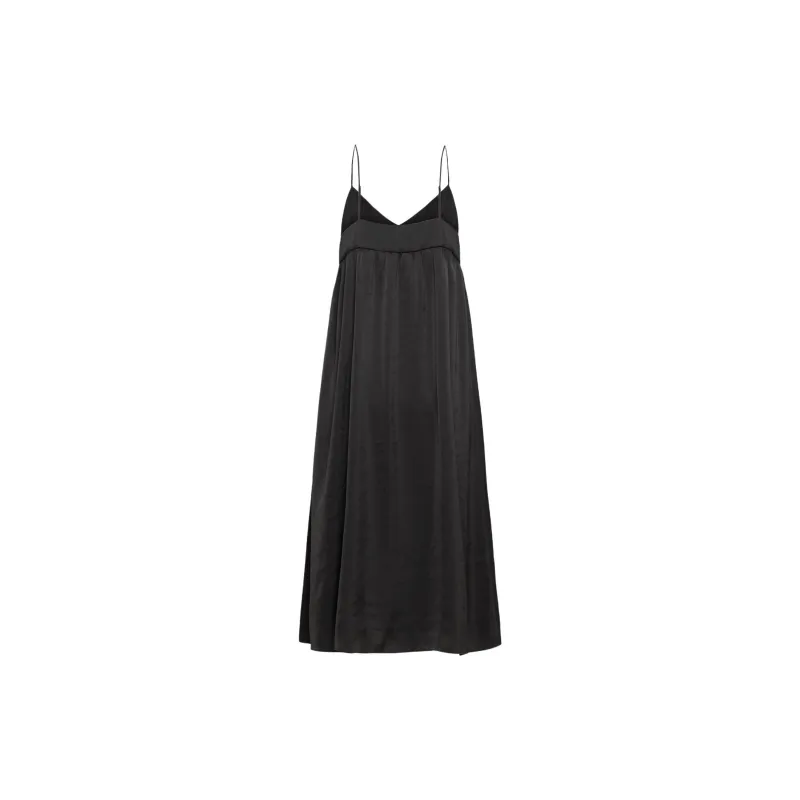 ARITZIA Wilfred Lover Satin Midi Dress Slip Dresses Women's Black-1