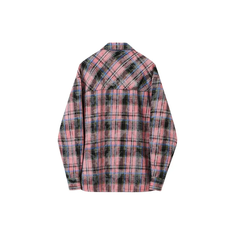 ANDREA MARTIN Shirt Women's Pink Black Plaid-1