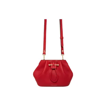 Strathberry Grained Calfskin Shoulder Bag Crossbody Bag Women's Red