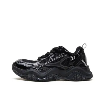 SHOOT BRAND Anti Slip And Wear Resistant Breathable Low Top Chunky Sneakers Unisex Obsidian