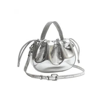 DALO PU One Shoulder Bucket Crossbody Handbag Women's Silver/Multicolor/Gold/Black