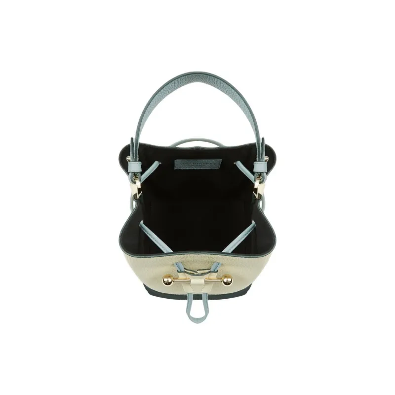 Strathberry Grained Calfskin Bucket Bag Handbag Shoulder Bag Crossbody Bag Women's Diamond Duck Egg Blue Bottle Green-3
