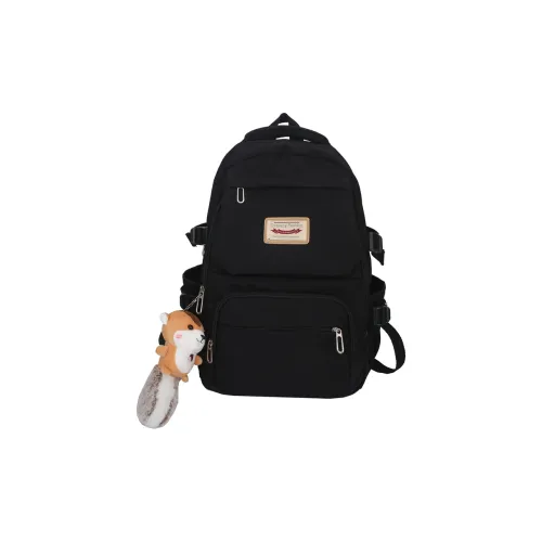 OURFUN Nylon Backpack Unisex Black/Watermelon Red/Burgundy/Blue