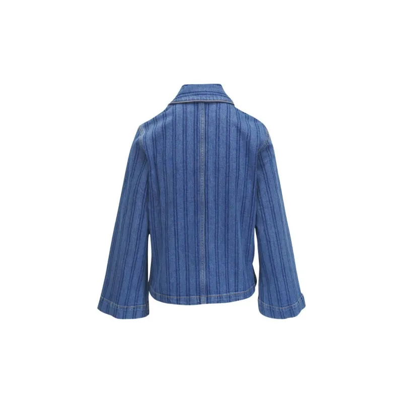 Veronica Beard Striped Denim Jacket-1