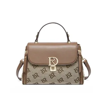 RED DRAGONFLY PVC Handbag, Shoulder Bag, Crossbody Bag Regular Women's Khaki/Coffee
