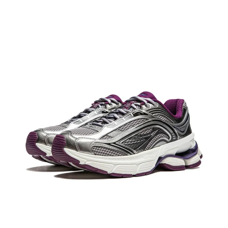 LINING Aurora RENEW Running Shoes Women's Low Top Base Station Silver/Geological Gray-2