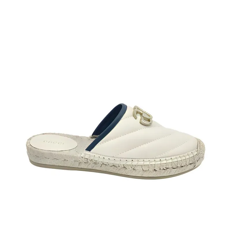 GUCCI Quiet Slip Resistant Slide Slippers Women's Ecru-1