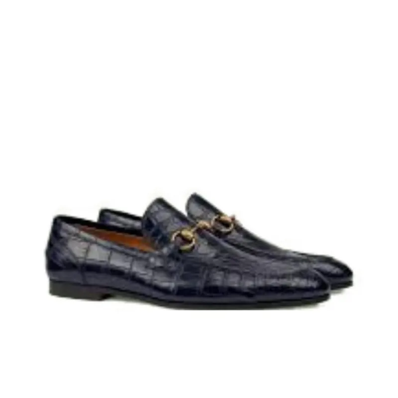 GUCCI Jordaan Loafers Men's Dark Blue-1