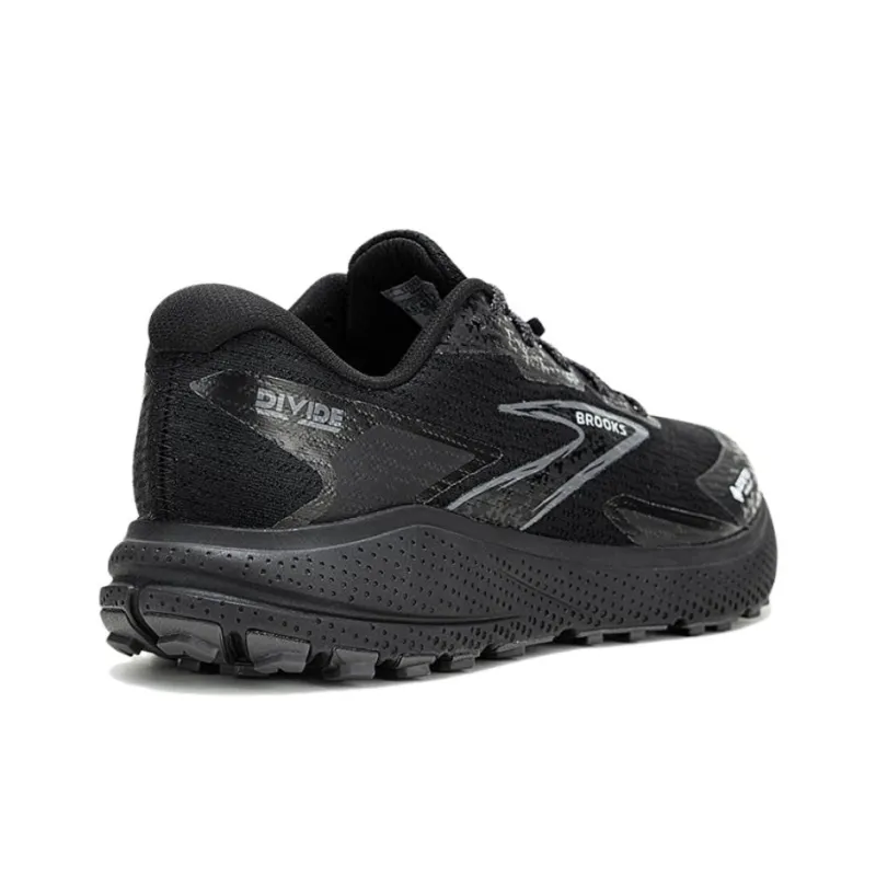Brooks Divide Cushioned Slip Resistant Low Top Trail Running Running Shoes Unisex Black Gray-3