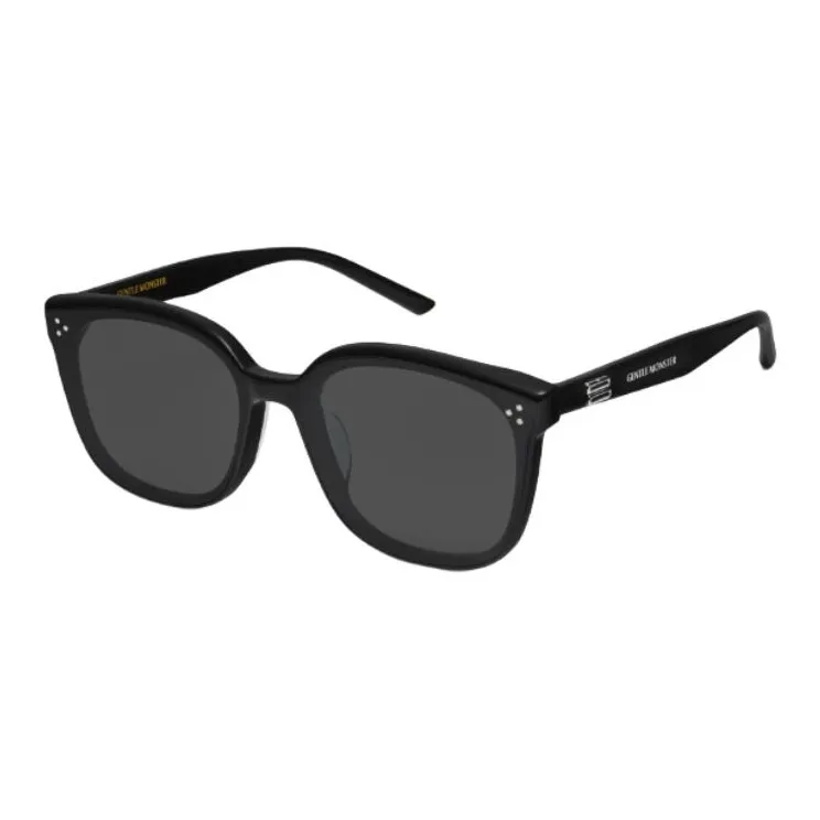 GENTLE MONSTER Acetate Metal Square Sunglasses Unisex Black-0
