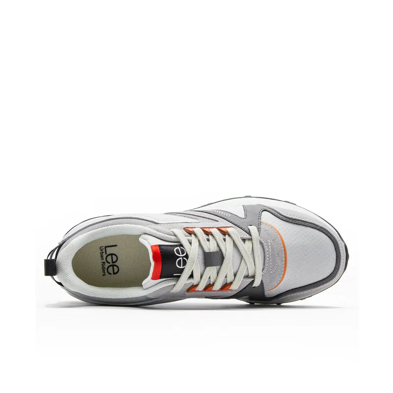 Lee Casual Shoes Men Low Top Light Gray/Dark Blue/Chocolate-4