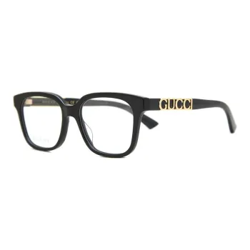 GUCCI Plastic Acetate Oval Eyeglass Frames Women's Black