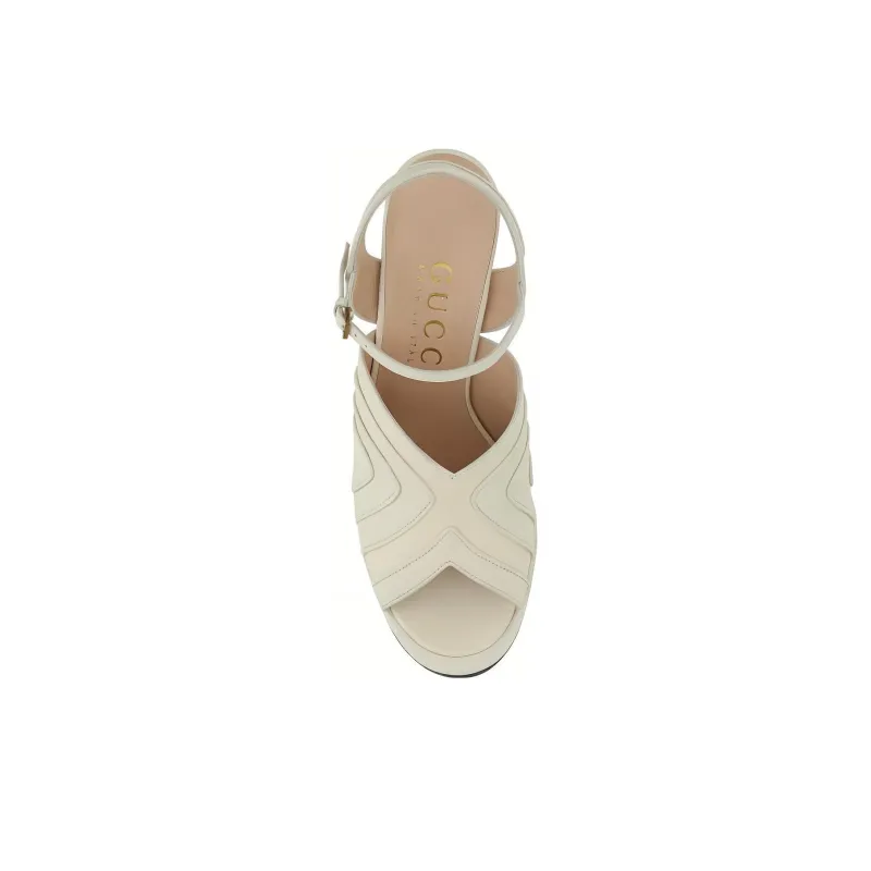 GUCCI Strap Sandals Women's White-3
