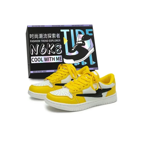 N6K8 Skateboard Shoes Unisex Low-Top White