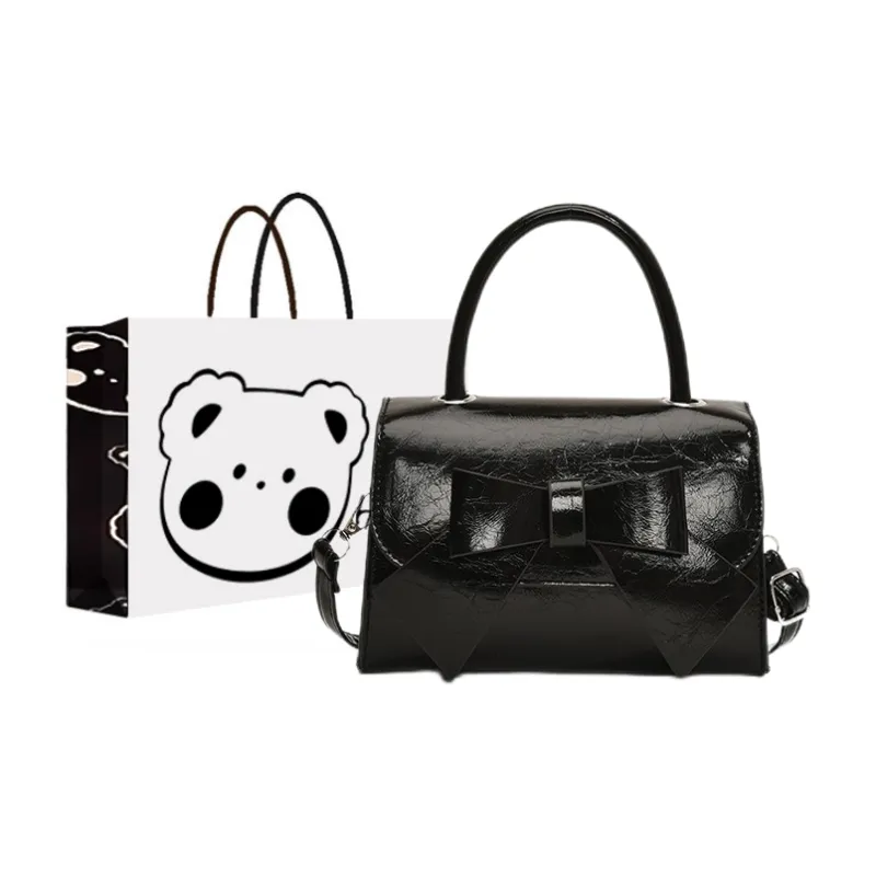 NX DOUGHNUT PU Small Square Bag, Shoulder Bag, Crossbody Bag, Handbag Women's White/Black/Silver-8