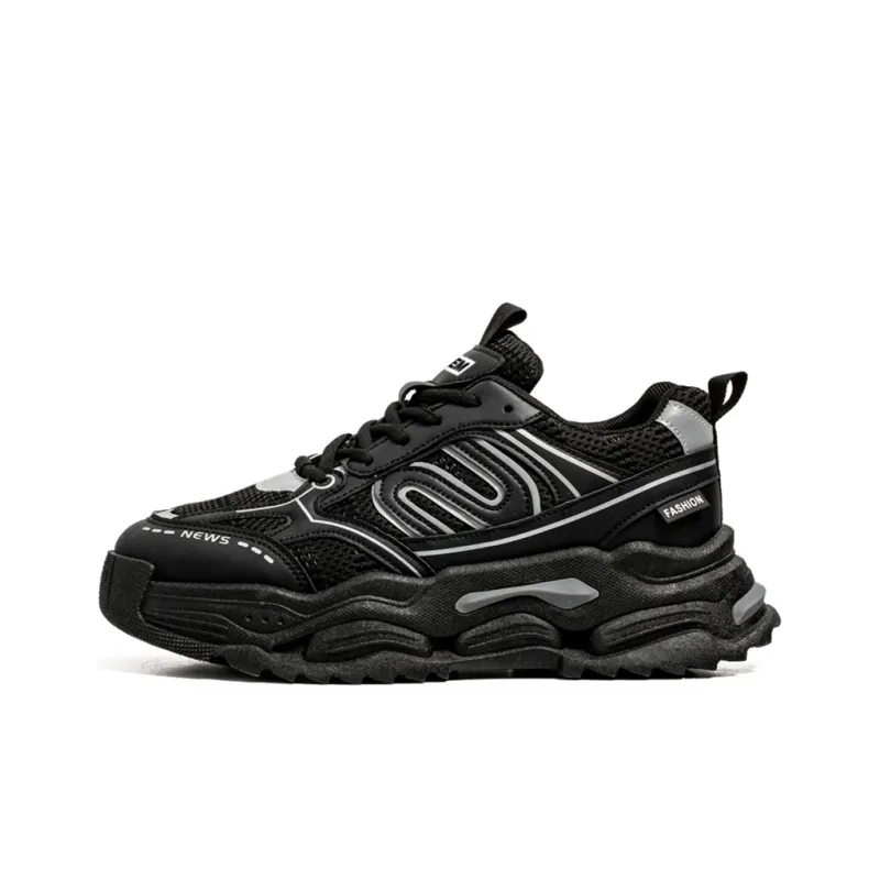 JKEM Anti Slip Wear Resistant Low Top Chunky Sneakers Men's-0