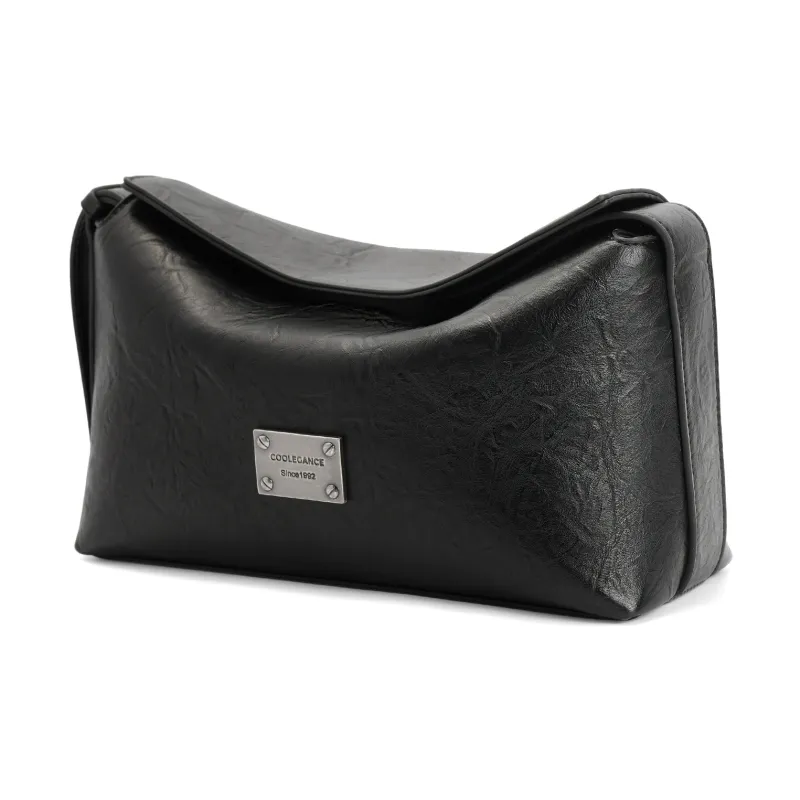 BELLE Artificial Leather Small Square Bag Shoulder Bag Unisex Solid Color Plain-1