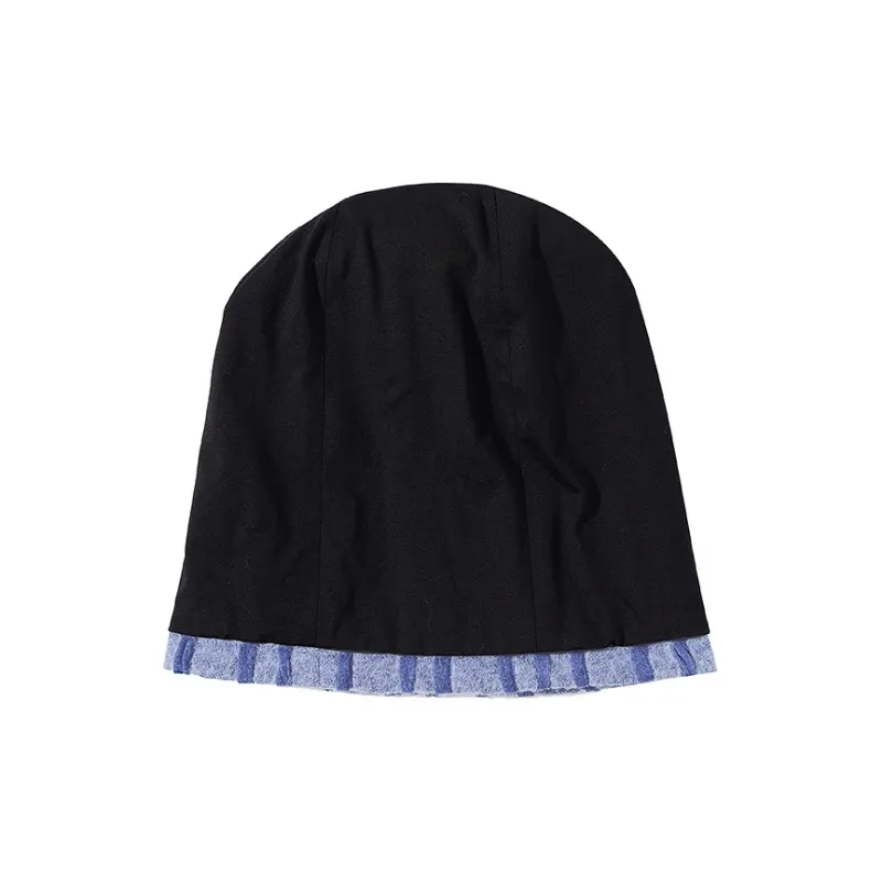 HUANXIANGZHE Wool Plush Yarn Hats & Caps Unisex Blue-1