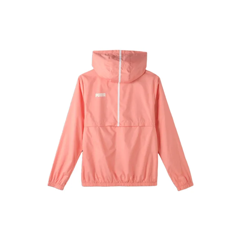PUMA ESSWINDBREAKER Jacket Women's Peach Pink-1