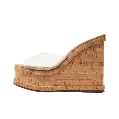 Schutz Slide Slippers 13.5cm Women's Brown