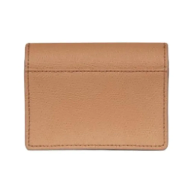 CAFUNE Leather Card Holder Women's Camel-2