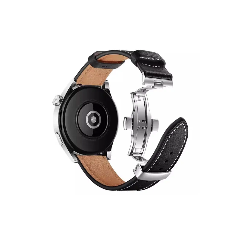 FZRT Huawei Compatibility Watch Band Interface Width 22mm Cowhide Leather Material-0