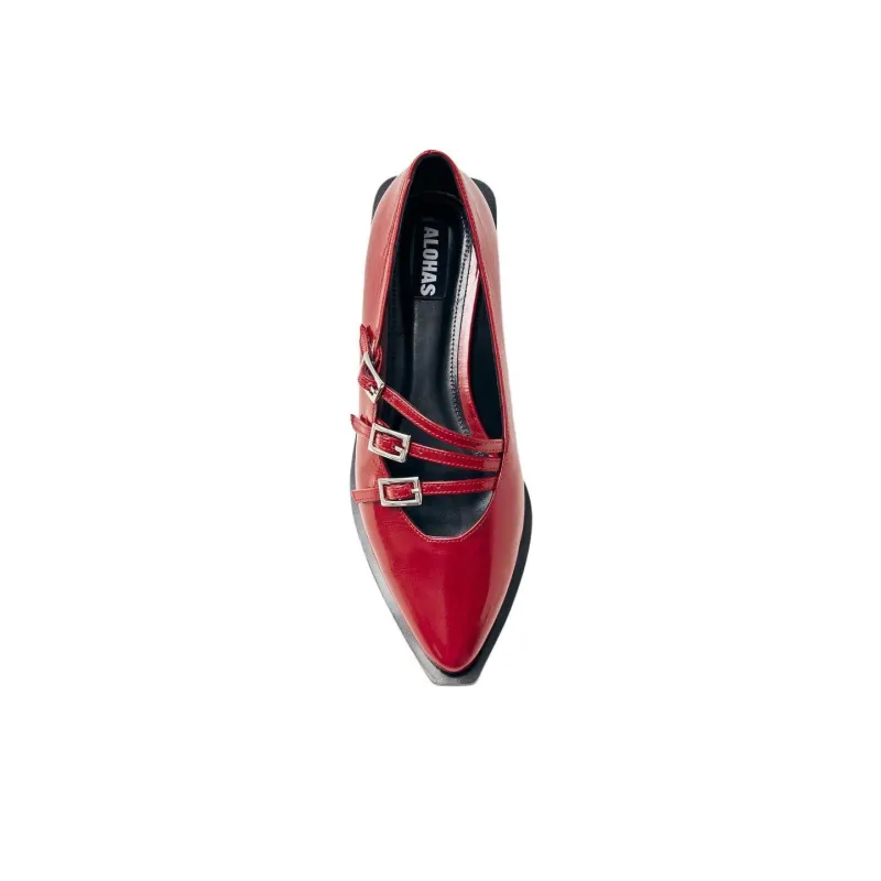 ALOHAS Jive Oni Casual Single Shoes Women's Red-4