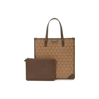 GUESS Polyurethane Tote Bag Shopping Bag Handbag Medium Size Men's Light Gray