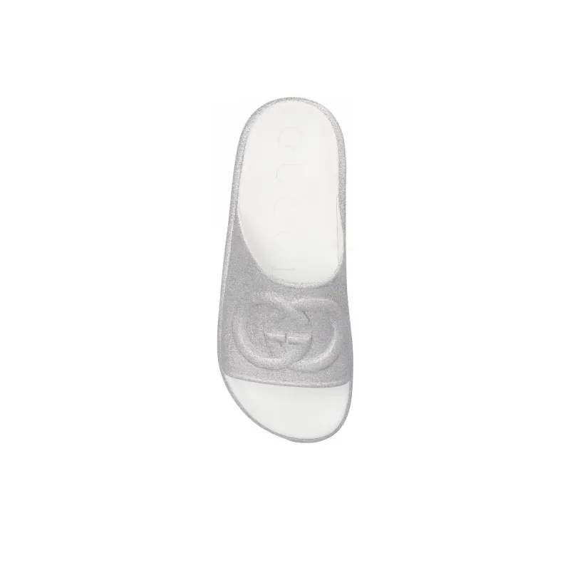 GUCCI Women's Slide Sandal 'Interlocking G Silver' Women's-3