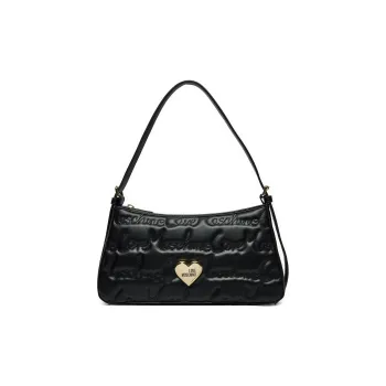 LOVE MOSCHINO Faux Leather Handbag Shoulder Bag Women's Black
