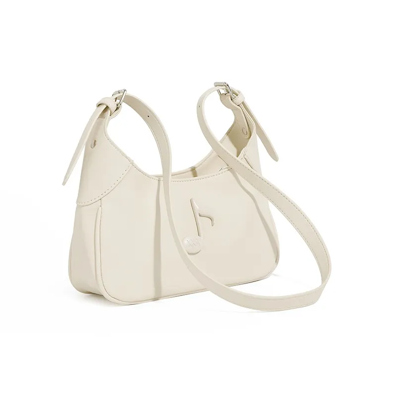 KKA PU Shoulder Bag Women's Black/Ecru/Apricot-5