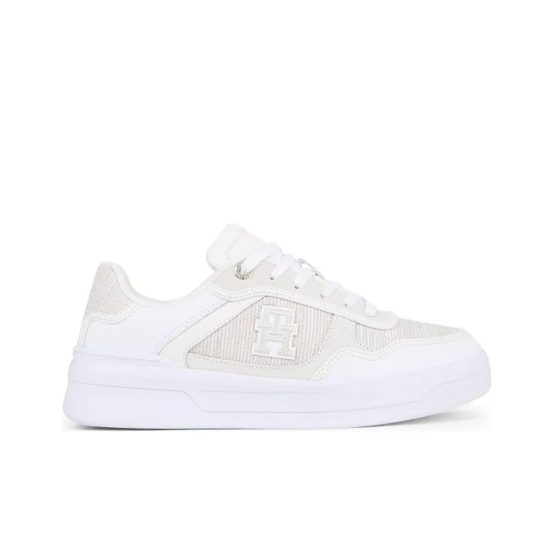 Tommy Hilfiger Abrasion Resistant Low Top Skateboard Shoes Women's White-1
