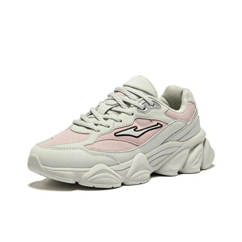 Erke East Rising Anti-Slip Wear-Resistant Low-Top Casual Shoes Women's Gray Pink-2