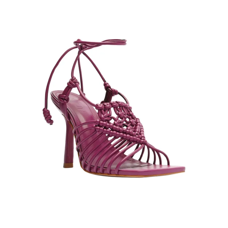 Schutz Adin Strap Sandals 11cm Women's Bright Purple-2