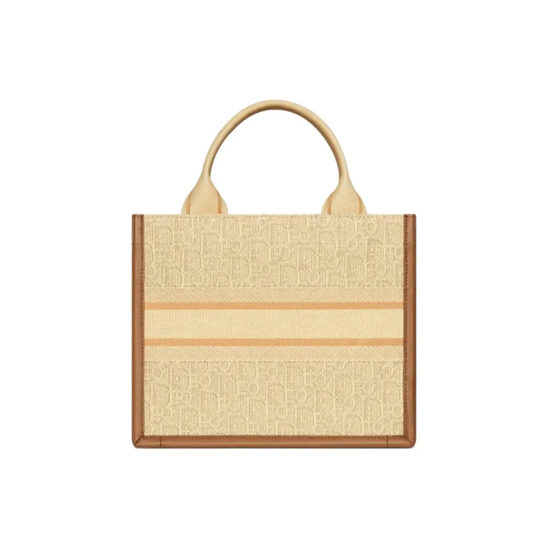 DIOR Embroidered Raffia Grass Shoulder Bag Crossbody Bag Handbag Small Size Women's Beige-2