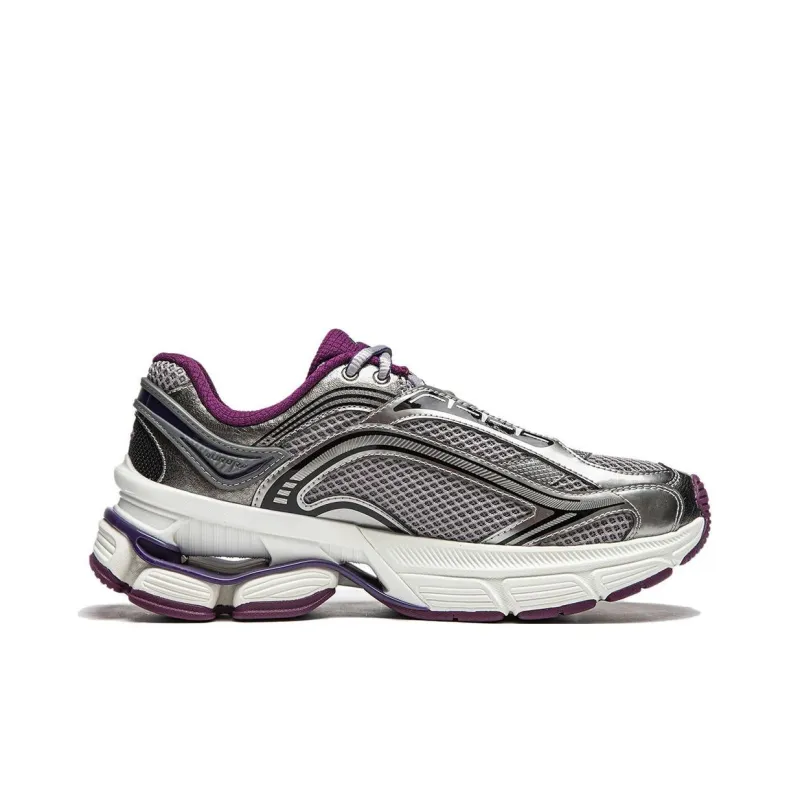LINING Aurora RENEW Running Shoes Women's Low Top Base Station Silver/Geological Gray-1