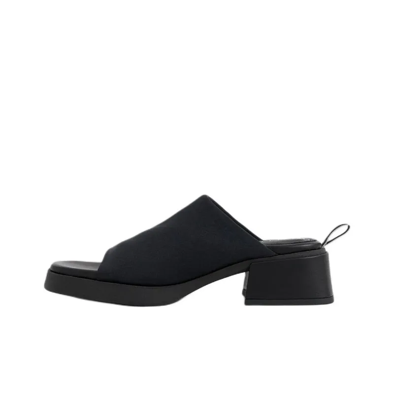 MIISTA Slide Slippers 4.5cm Women's Black-0