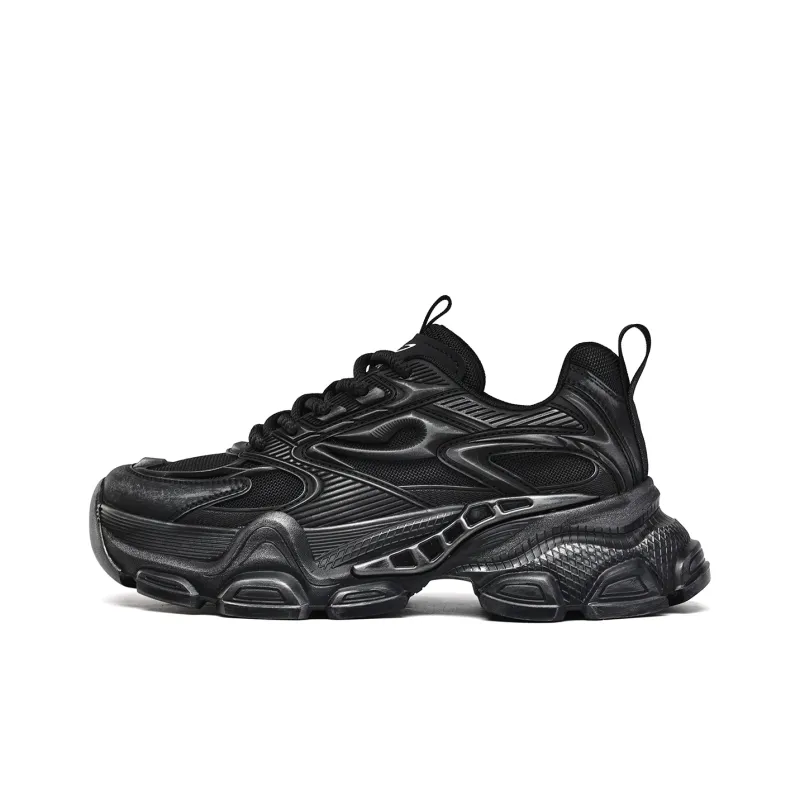 EBLAN Low Top Chunky Sneakers Men's Black-0