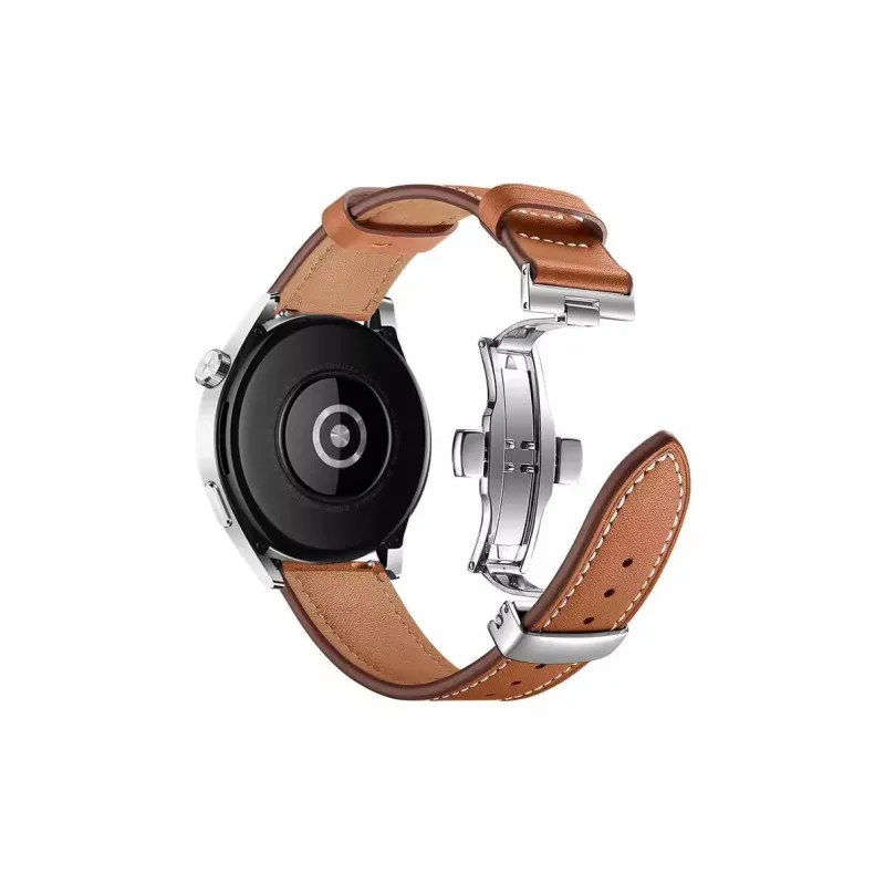 FZRT Huawei Compatibility Watch Band Interface Width 22mm Cowhide Leather Material-2