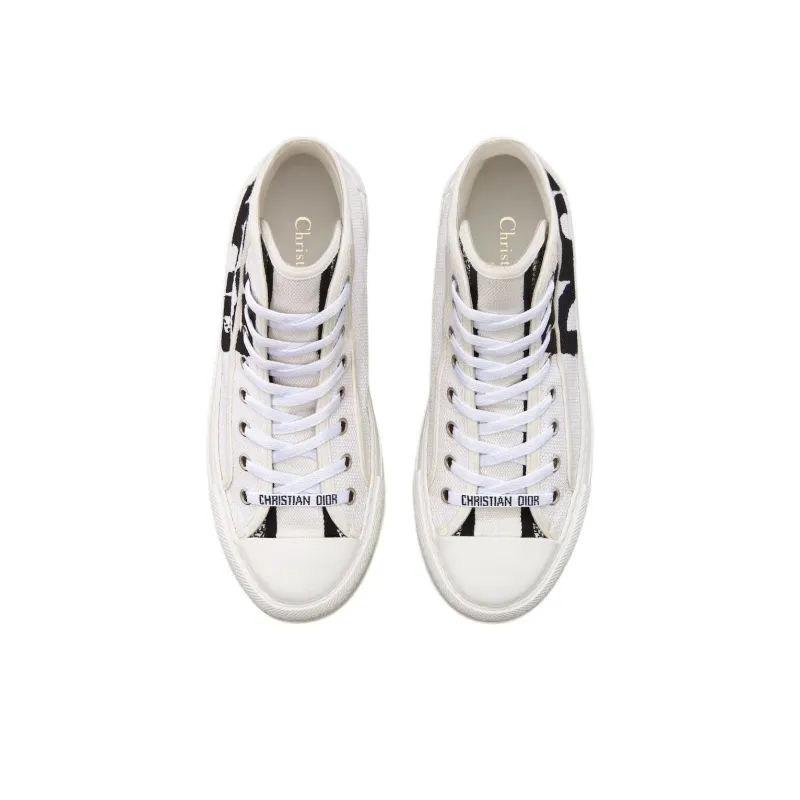 DIOR Walk'n'Dior Platform Shoes High Top Skateboard Shoes 3.5cm Women's White-3