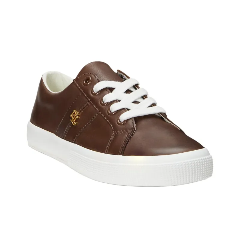LAUREN RALPH LAUREN Janson Low Top Skateboard Shoes Women's Dark Brown-2