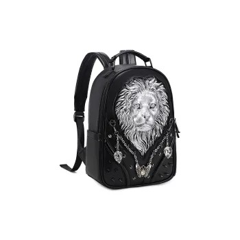 MILOOKY Pu Backpack Unisex Gold/Silver/Black