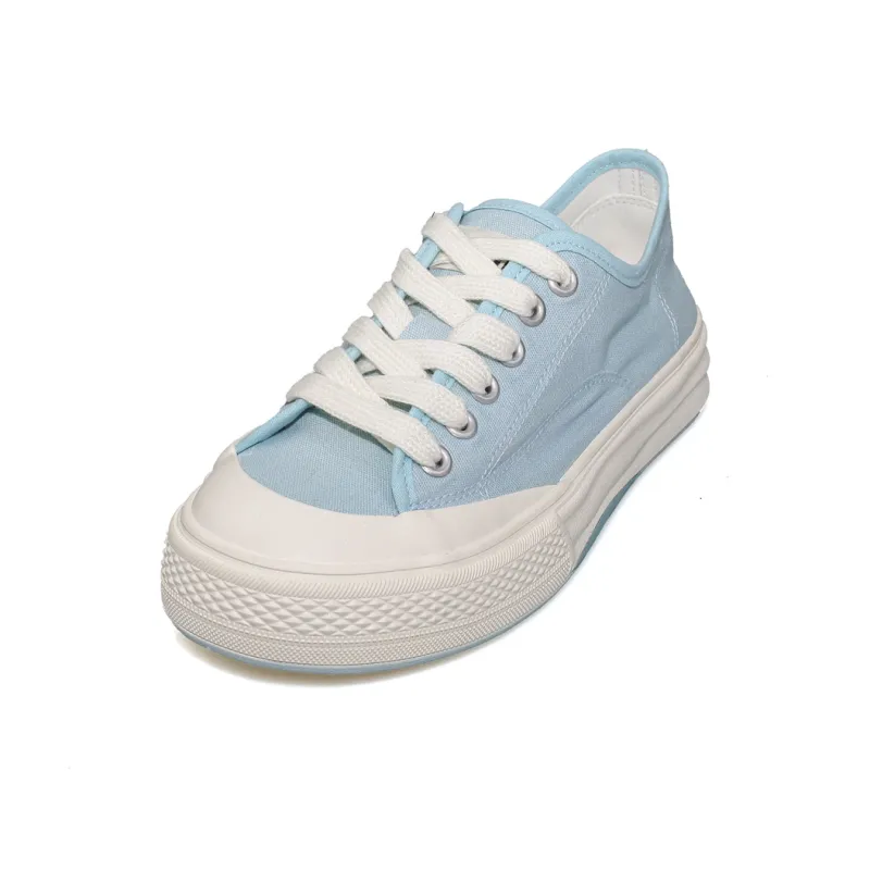 B10CROWN Anti Slip Wear Resistant Breathable Lightweight Low Top Canvas Shoes Women's Sky Blue-1