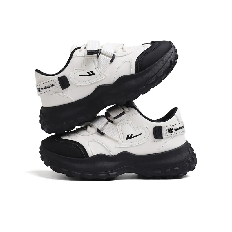 Warrior Wear resistant And Waterproof Low Top Casual Shoes Women's Beige Black-5