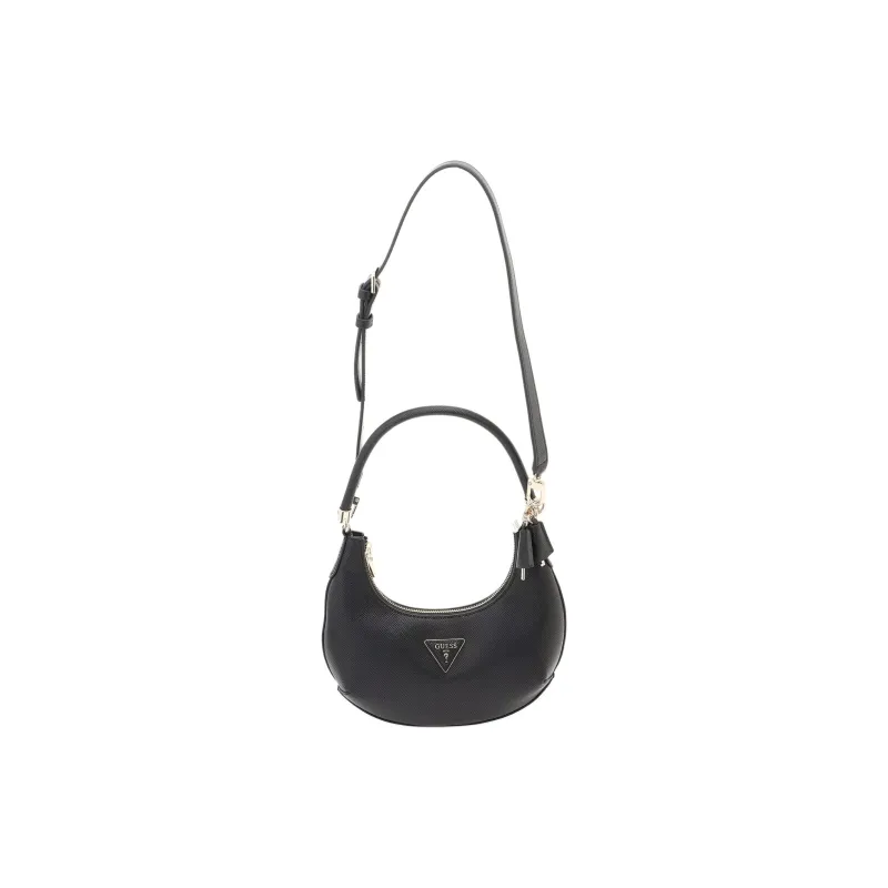 GUESS Polyurethane Crescent Moon Handbag Crossbody Bag Shoulder Bag Small Size Women's Black-2
