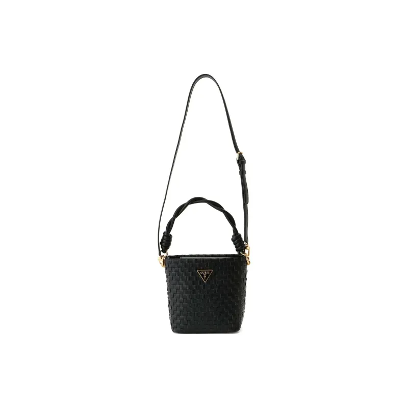 GUESS Polyurethane Bucket Bag Portable Crossbody Bag Shoulder Bag Women's Black-1